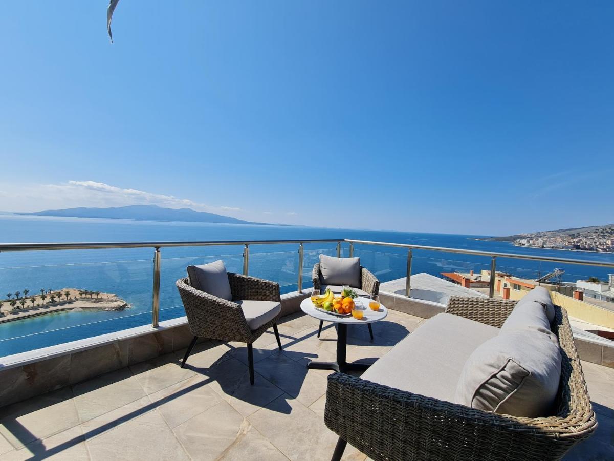 Ferienwohnung Infinity Sea View Penthouse Sarandë Exterior foto